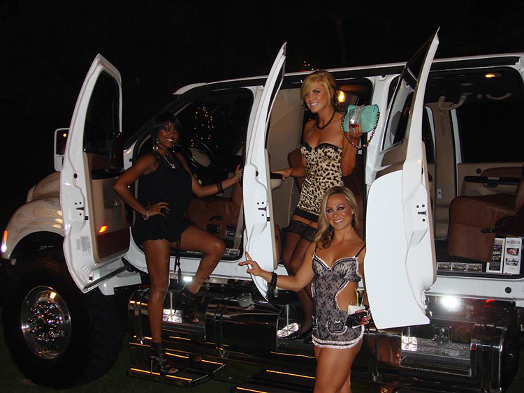 Playboy bunnies inside F650 Pickup made by Truck Customs by Chris