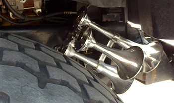 Chrome Triple Train Horns w/Solenoid: Included